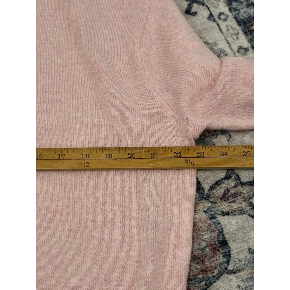 J Crew 100% Cashmere Relaxed Crewneck Sweater Pink Small New Preppy Classic - Picture 7 of 9